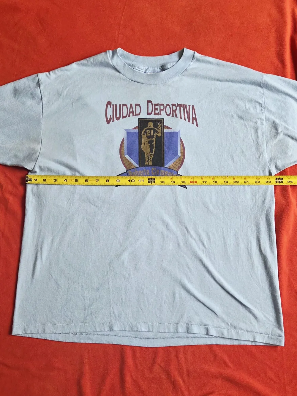 Ciudad Deportiva VINTAGE RARE Roberto Clemente T-Shirt Size XL Single Stitch USA